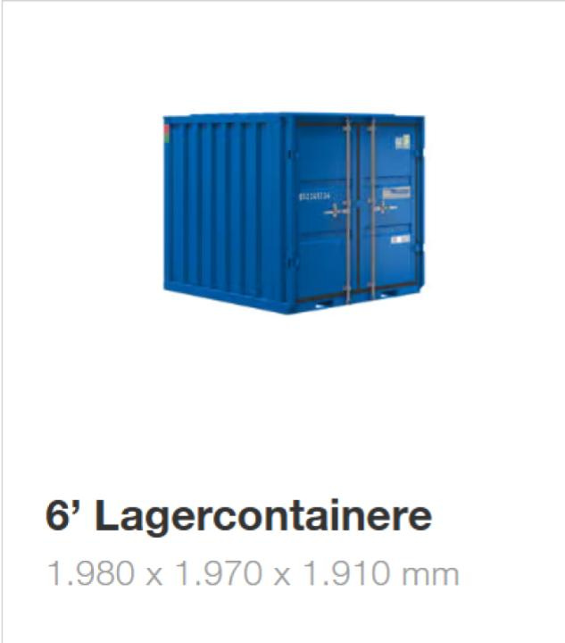 6 fots lagercontainer